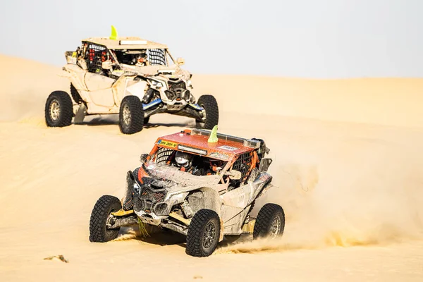 Corse Automobilistiche Raduno Nel Deserto Sahara Tunisia — Foto Stock