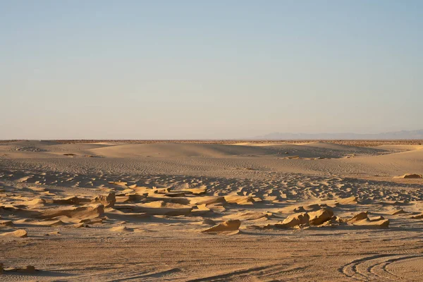 Vue Désert Dans Ouest Tunisie Début Sahara — Photo