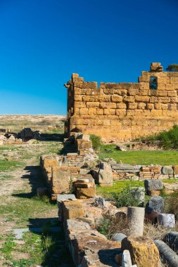 Kuzey Tunus 'ta Thuburbo Majus büyük Roma bölgesi