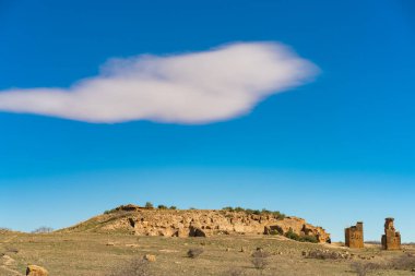 Kuzey Tunus 'ta Thuburbo Majus büyük Roma bölgesi