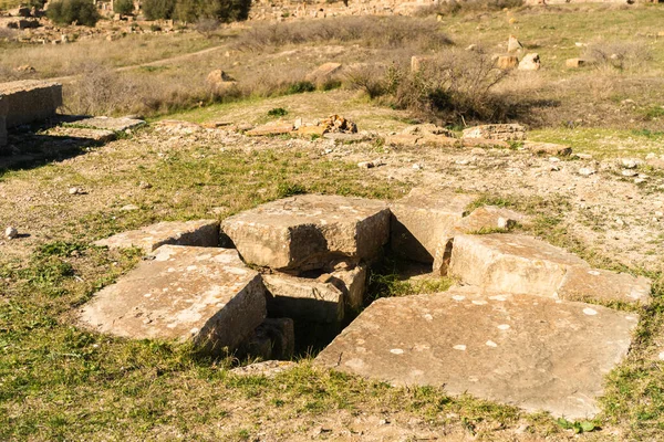 Thuburbo Majus Μεγάλη Ρωμαϊκή Περιοχή Στη Βόρεια Τυνησία — Φωτογραφία Αρχείου