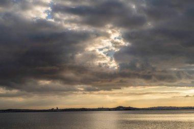 Tunus Gölü 'nde Günbatımı 