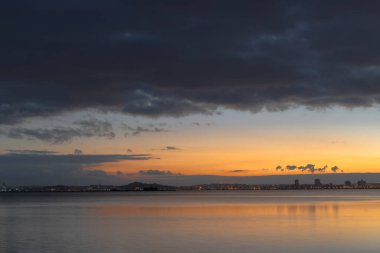Tunus Gölü 'nde Günbatımı - Tunus