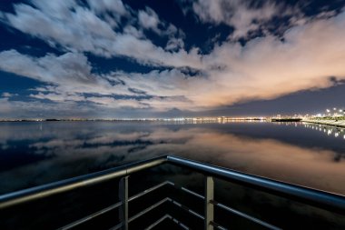 Tunus Gölü 'nde Günbatımı - Tunus