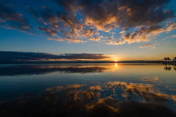 Sunset Tunis Lake Τυνησία — Φωτογραφία Αρχείου