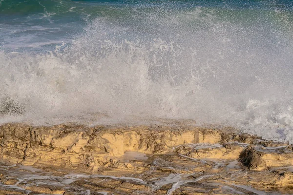 Denizde Güçlü Dalgalar Hergla Tunus — Stok fotoğraf