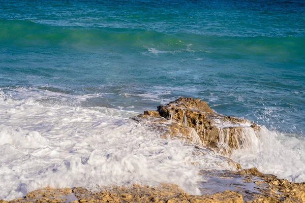 Ondas Poderosas Mar Hergla Tunísia — Fotografia de Stock