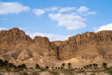 Sejla Vadisi 'ne yakın bazı dağ manzaraları - Batı Tunus - Gafsa Valiliği - Tunus