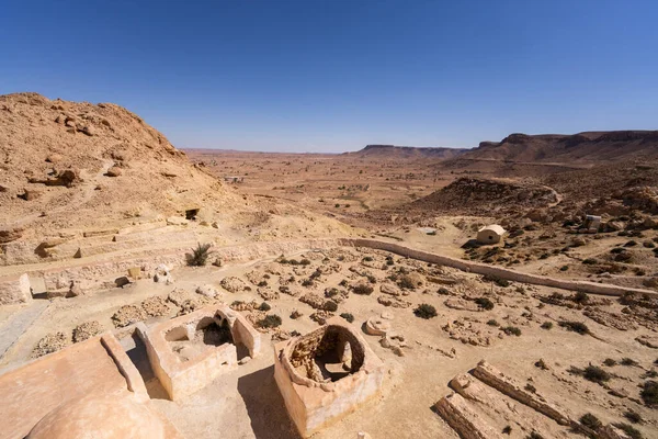 Die Moschee Der Sieben Schläfer Chenini Tataouine Governorat Tunesien — Stockfoto