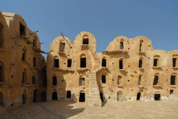 Ksar Ouled Soltane Fortified Granary Tataouine Southern Tunisia — стокове фото