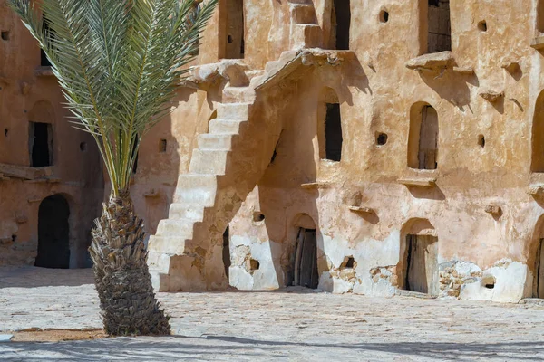 Ksar Ouled Soltane Fortified Granary Tataouine Southern Tunisia — стокове фото