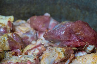 various traditional Tunisian dish with various ingredients of the country.