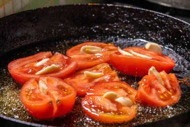 various traditional Tunisian dish with various ingredients of the country.