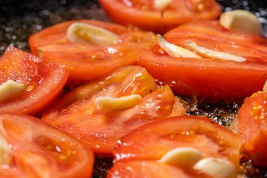 various traditional Tunisian dish with various ingredients of the country.