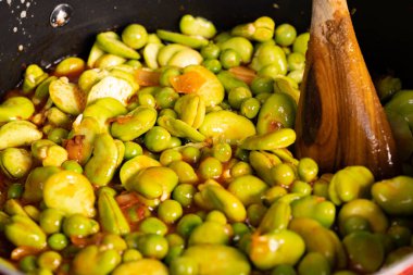 various traditional Tunisian dish with various ingredients of the country.