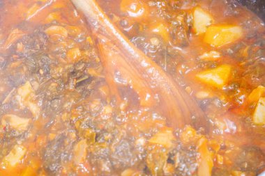 various traditional Tunisian dish with various ingredients of the country.