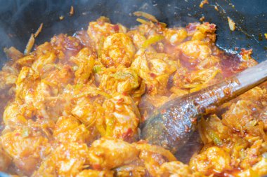 various traditional Tunisian dish with various ingredients of the country.
