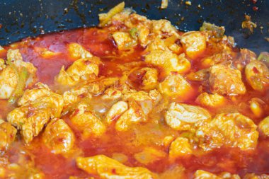 various traditional Tunisian dish with various ingredients of the country.