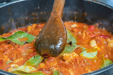 various traditional Tunisian dish with various ingredients of the country.