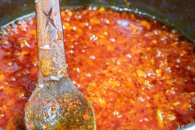 various traditional Tunisian dish with various ingredients of the country.