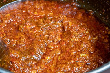 various traditional Tunisian dish with various ingredients of the country.