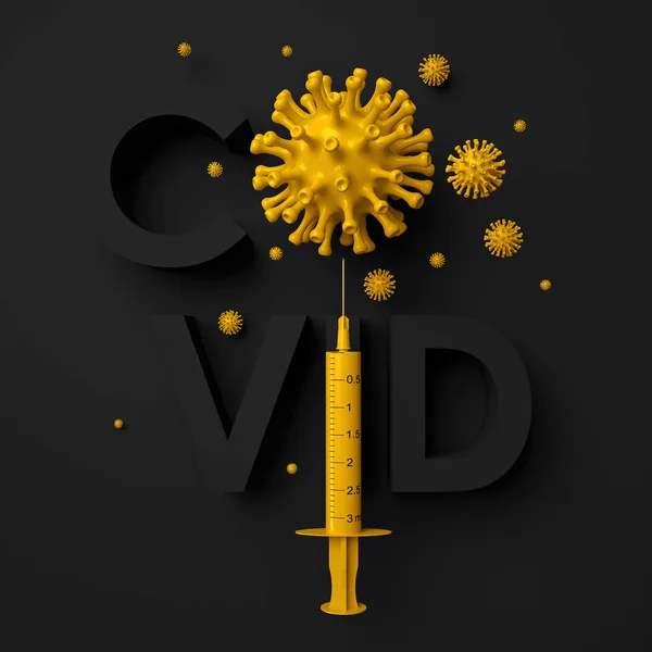 Question Mark Made Abstract Covid Vaccine Drops Inscribed Word Covid — Stock Photo, Image