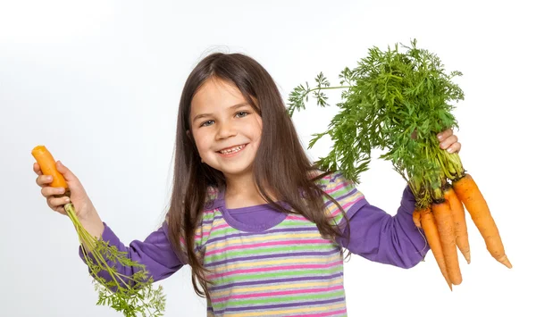 Vakre små barn med grønnsaker – stockfoto