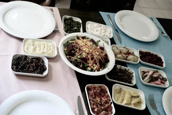 Traditional Turkish Meze Appetizers Dinner Table Taste Turkish Rak Also —  Fotos de Stock