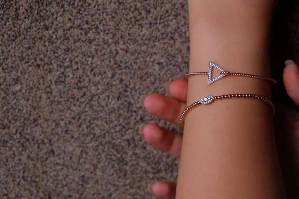 Diamond Bracelet Young Women — Stockfoto
