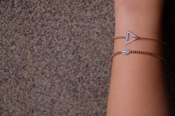 Diamond Bracelet Young Women — Stockfoto