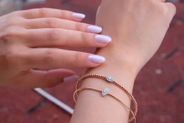 Diamond Bracelet Young Women — Stockfoto