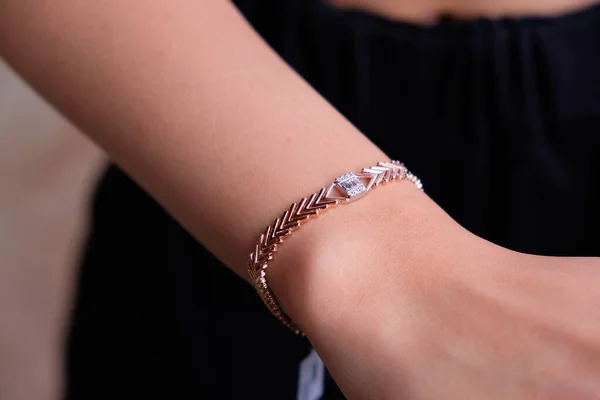 Diamond Bracelet Young Women — Stockfoto