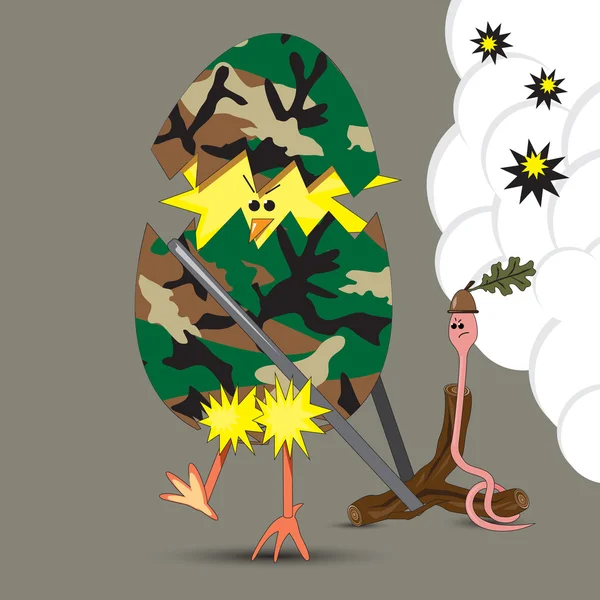 cesur tavuk ve solucan