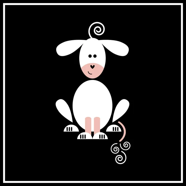 Uno de los signos del zodiaco chino - Perro — Archivo Imágenes Vectoriales