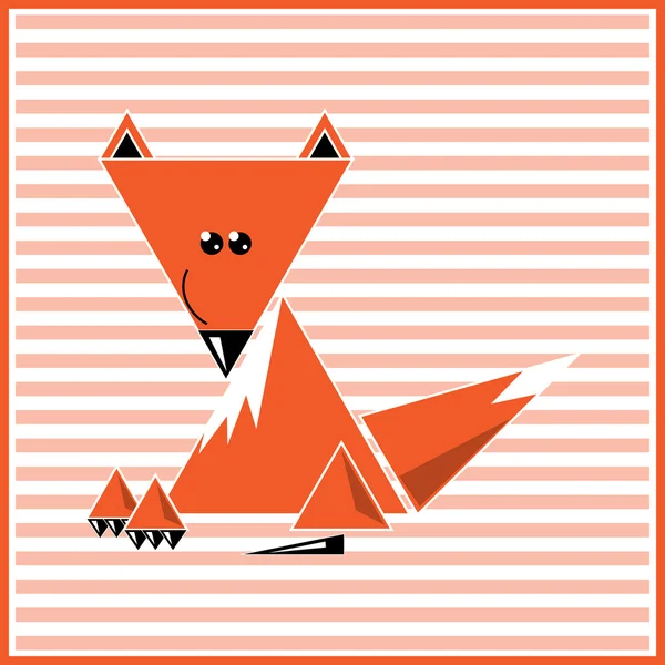 Streszczenie red fox — Wektor stockowy
