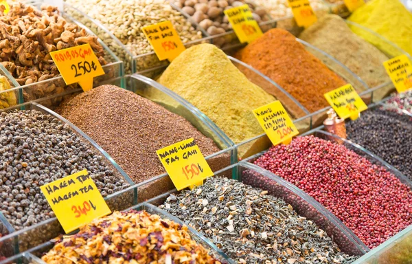 Ceaiuri și condimente în Spice Bazaar — Fotografie, imagine de stoc