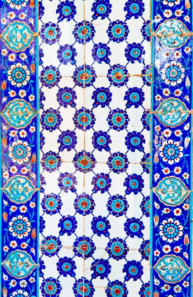 手工制作土耳其蓝色瓷砖 — 图库照片