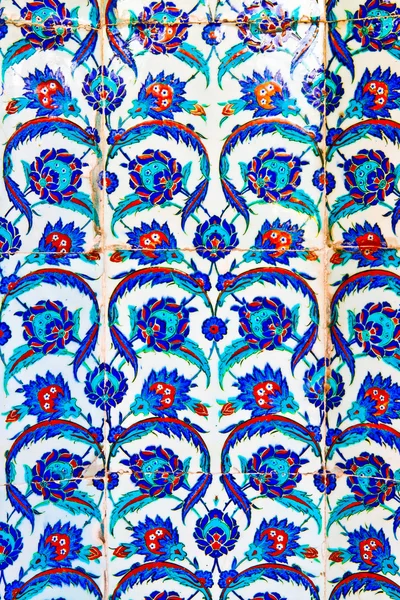 Azulejo azul turco hecho a mano — Foto de Stock