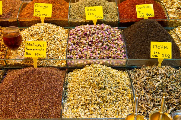 Teas in Spice Bazaar — Stock Photo, Image