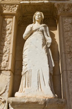 celsus, Efes, Türkiye'de kitaplığına heykel