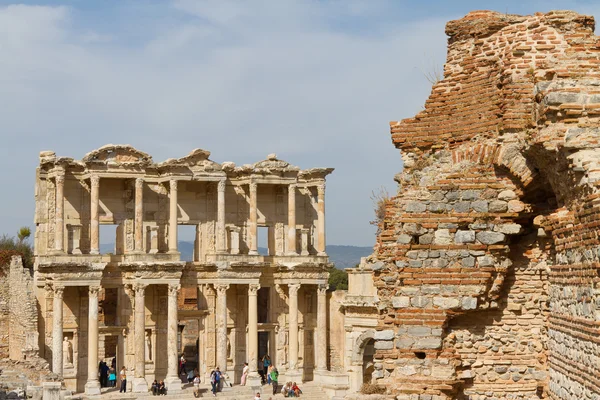 Bibliothek von celsus in ephesus, Türkei — Stockfoto