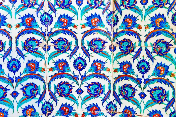 Handmade Turkish Blue Tile — Stock Photo, Image