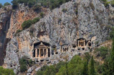kaunian скельні гробниці від dalyan, місті ortaca, Туреччина