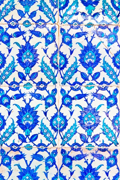 Azulejo azul turco hecho a mano — Foto de Stock