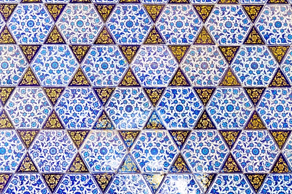 Handmade Blue Tiles from Topkapi Palace — Stock Photo, Image