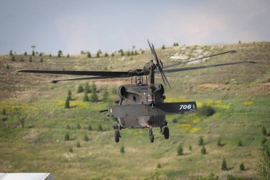 ANKARA, TURKEY - 26 Haziran 2021: Türk Polisi Sikorsky S-70 performans sergiliyor