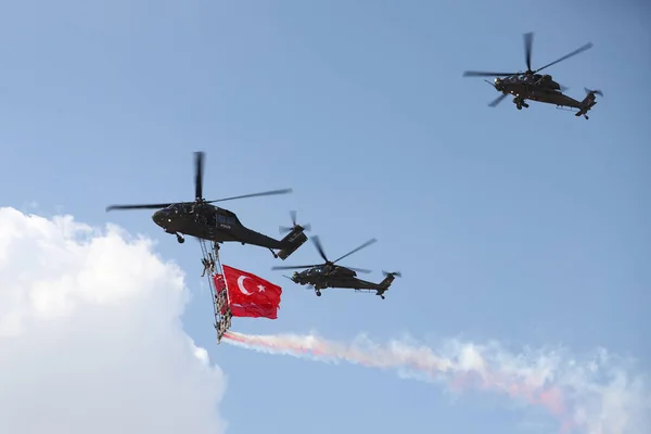 Ankara Turkey June 2021 Turkish Police Force Helicopters Performed — 스톡 사진