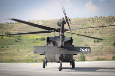 ANKARA, TURKEY - 26 Haziran 2021: Türk Polisi Sikorsky S-70 performans sergiliyor