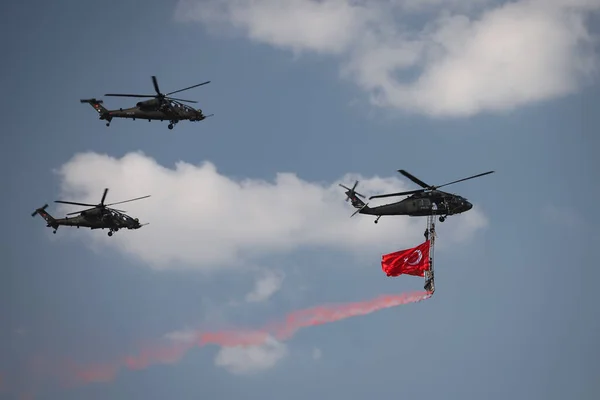 Ankara Turkey June 2021 Turkish Police Force Helicopters Performed — 스톡 사진