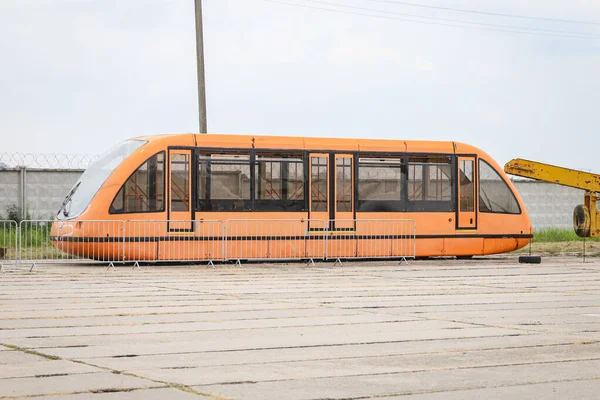 Kiev Ukrajina August 2021 Letištní Pozemní Autobus Vystavený Letišti Žuljany — Stock fotografie